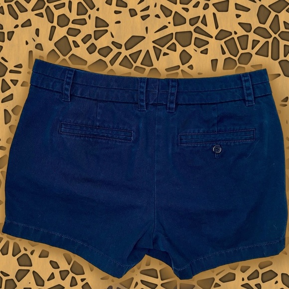 J. Crew Navy Blue 100% Cotton Chino Shorts Size 4 - Picture 9 of 12